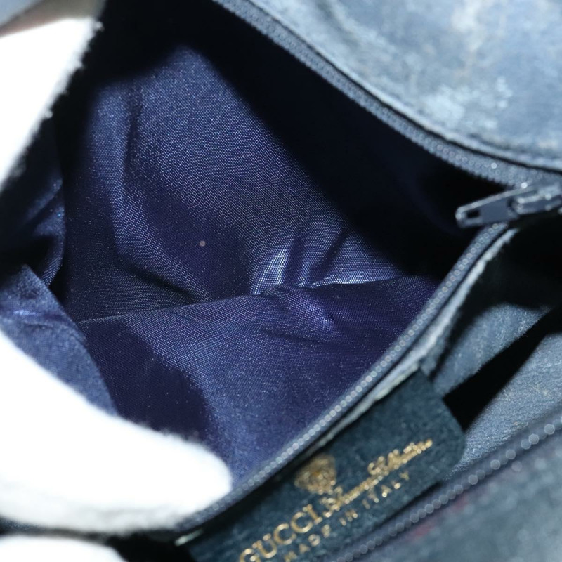【日本直送】GUCCI GG Supreme Sherry Line 單肩包 PVC 海軍藍/金色 001 4071 5 Auth 141349-20