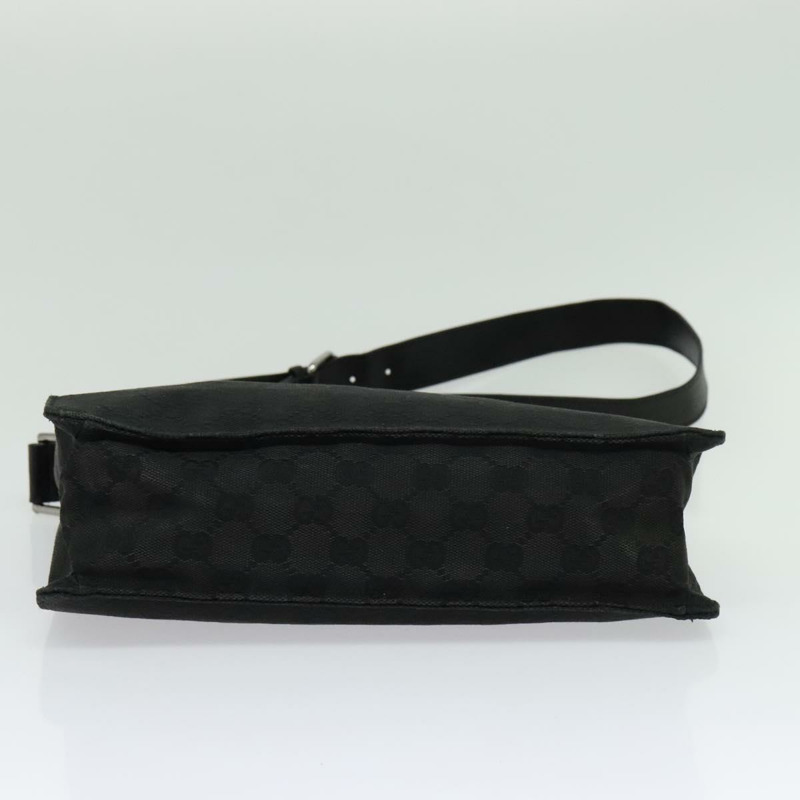 【日本直送】GUCCI GG帆布肩背包 黑色 銀色 120841 正品 141350-4