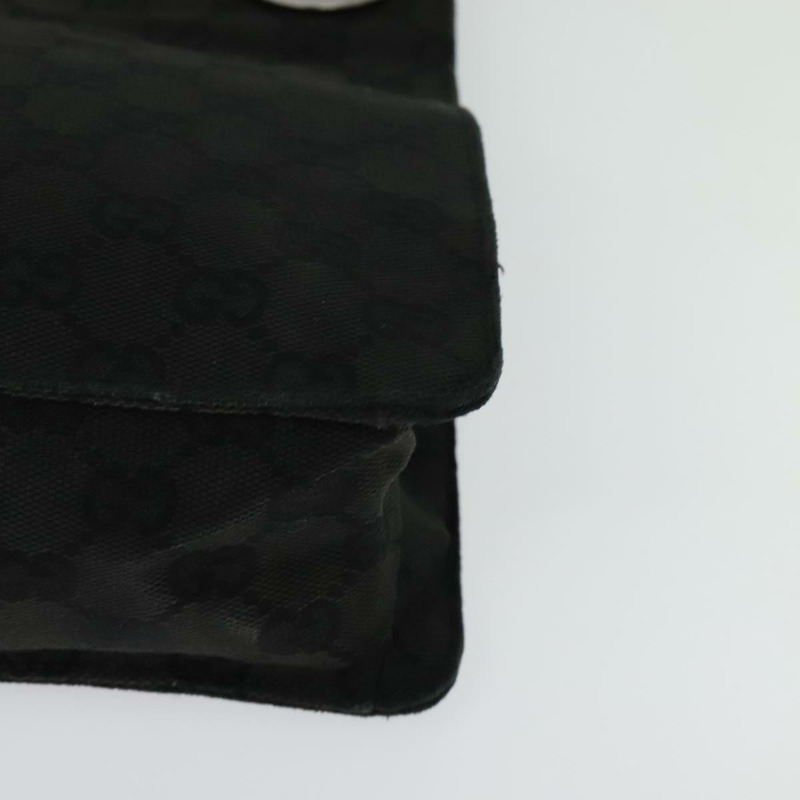 【日本直送】GUCCI GG帆布肩背包 黑色 銀色 120841 正品 141350-13