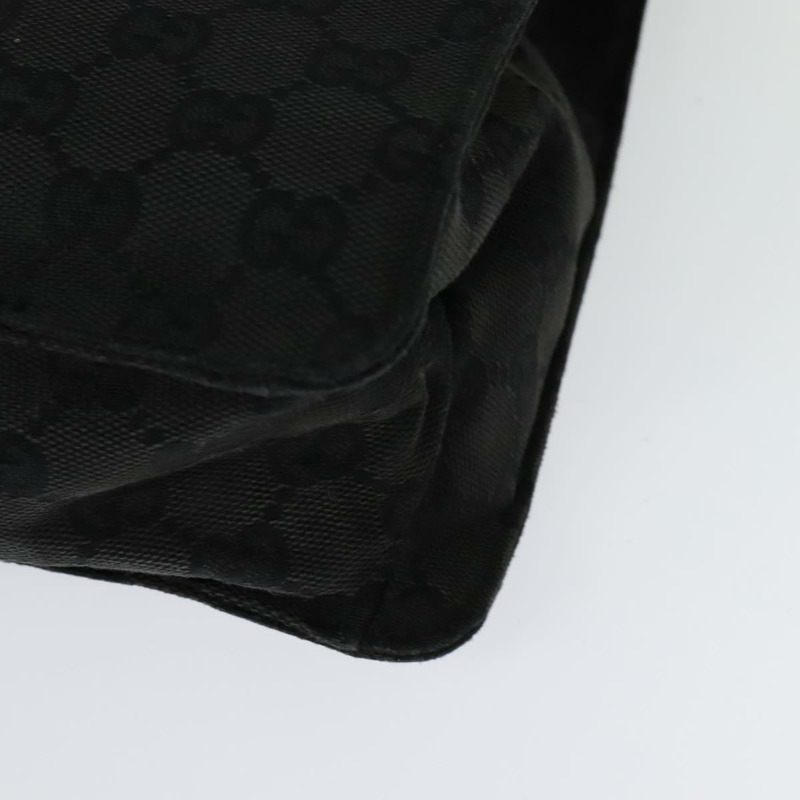 【日本直送】GUCCI GG帆布肩背包 黑色 銀色 120841 正品 141350-15