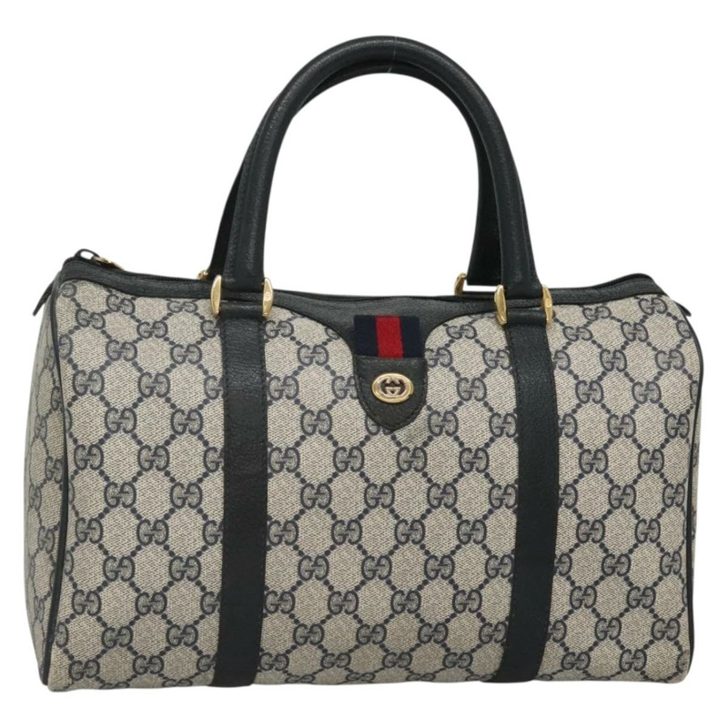 【日本直送】GUCCI GG Supreme 波士頓包 PVC 海軍藍/金色 40 02 007 正品 140470-0