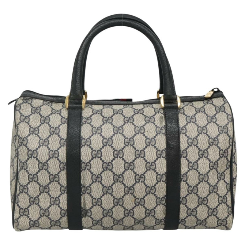 【日本直送】GUCCI GG Supreme 波士頓包 PVC 海軍藍/金色 40 02 007 正品 140470-1