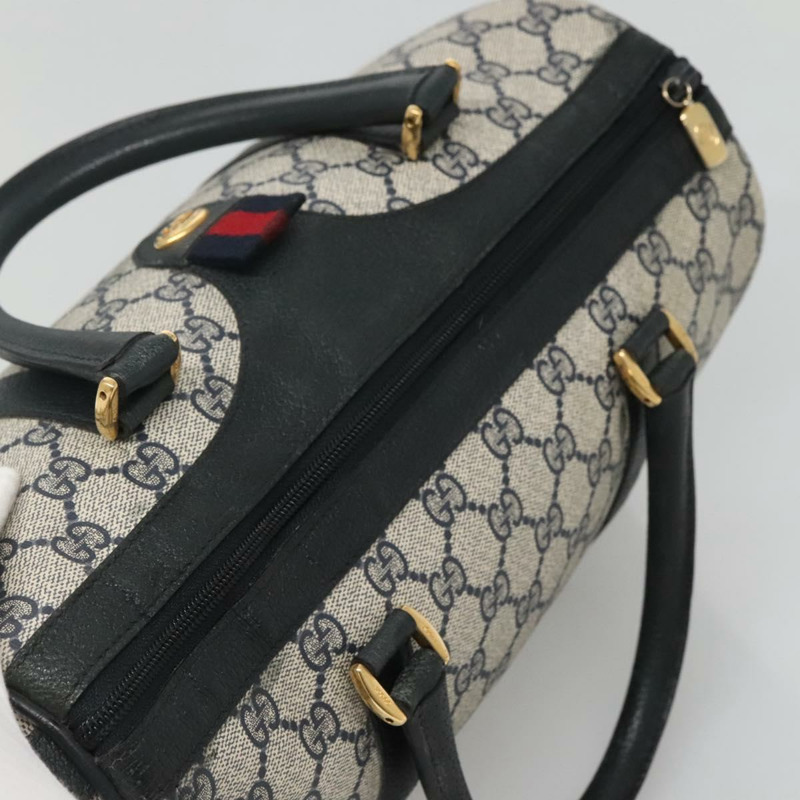 【日本直送】GUCCI GG Supreme 波士頓包 PVC 海軍藍/金色 40 02 007 正品 140470-5