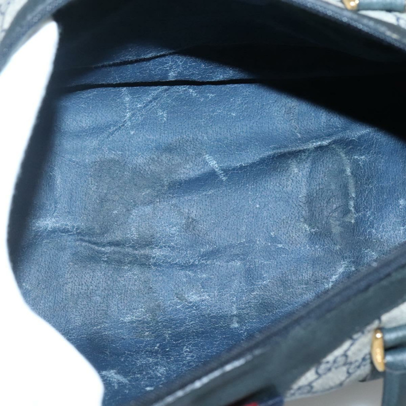 【日本直送】GUCCI GG Supreme 波士頓包 PVC 海軍藍/金色 40 02 007 正品 140470-9