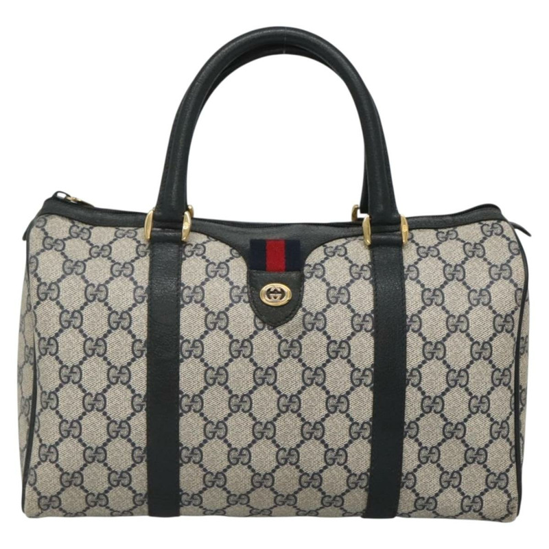 【日本直送】GUCCI GG Supreme 波士頓包 PVC 海軍藍/金色 40 02 007 正品 140470-12