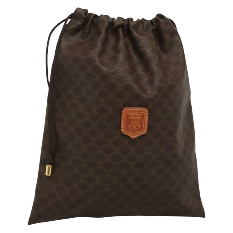 【日本直送】CELINE Macadam帆布手拿包 PVC皮革 棕色 金色 Auth 140474-0