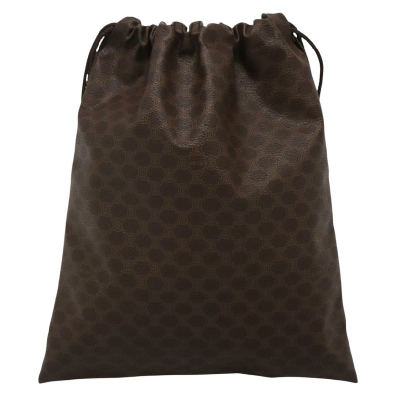 【日本直送】CELINE Macadam帆布手拿包 PVC皮革 棕色 金色 Auth 140474-1