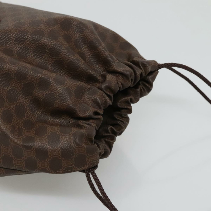 【日本直送】CELINE Macadam帆布手拿包 PVC皮革 棕色 金色 Auth 140474-5