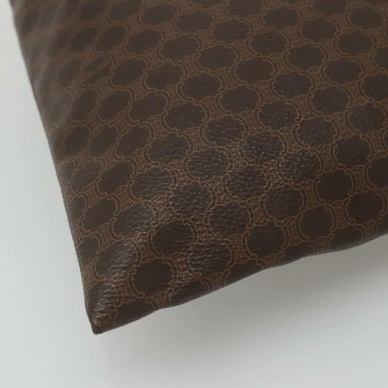 【日本直送】CELINE Macadam帆布手拿包 PVC皮革 棕色 金色 Auth 140474-15