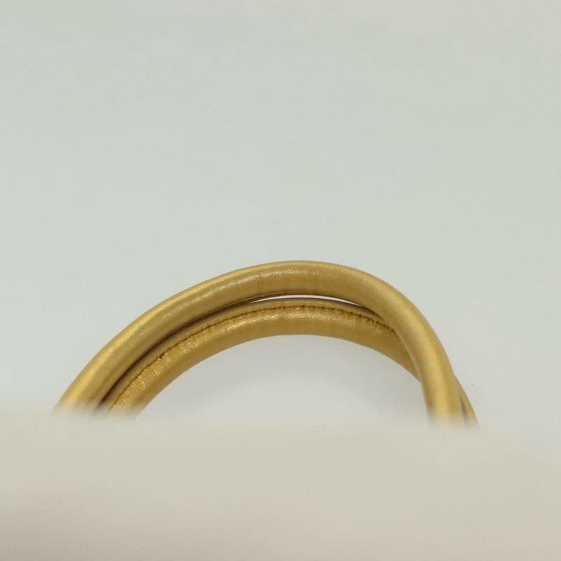 【日本直送】PRADA Ribbon 手提包 尼龍 白色 金色 正品 140482-7