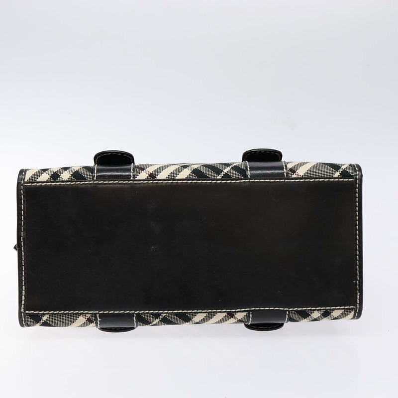 【日本直送】BURBERRY Nova Check Blue Label 手提包 帆布 黑色 銀色 正品 141481-4