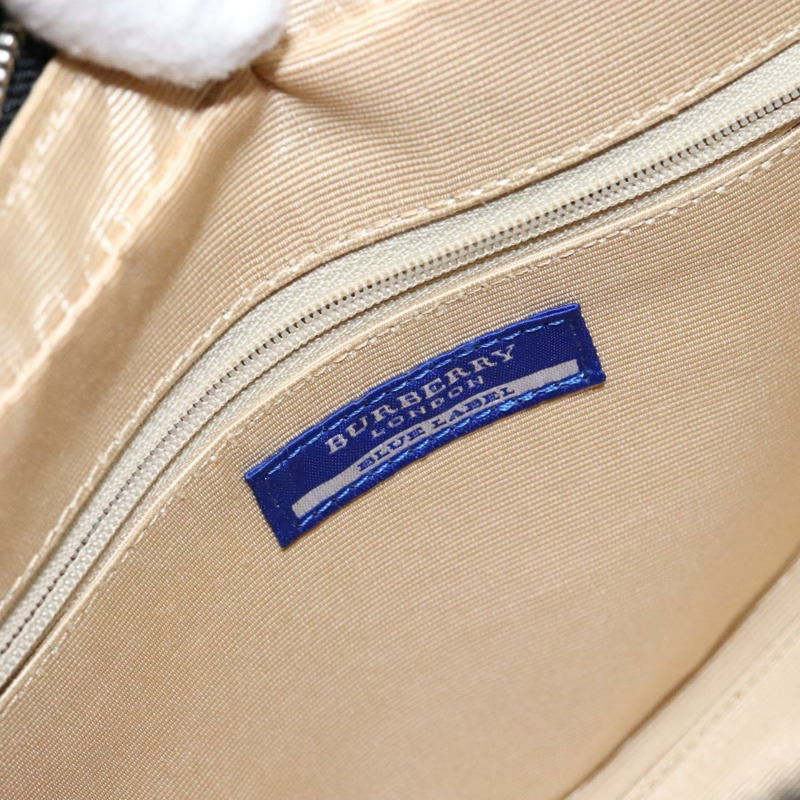 【日本直送】BURBERRY Nova Check Blue Label 手提包 帆布 黑色 銀色 正品 141481-9