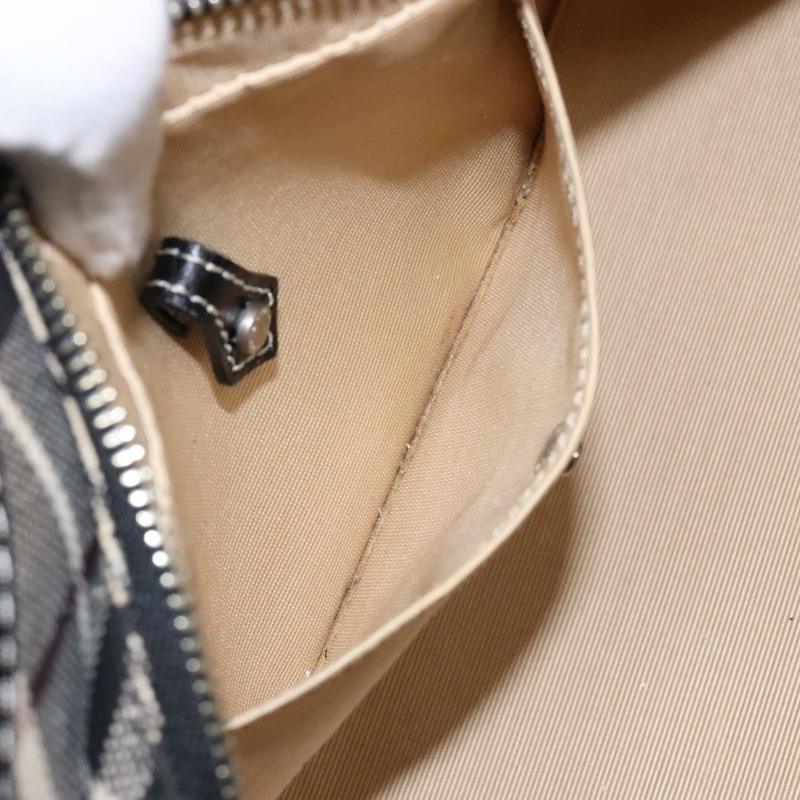 【日本直送】BURBERRY Nova Check Blue Label 手提包 帆布 黑色 銀色 正品 141481-11