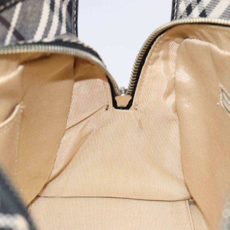 【日本直送】BURBERRY Nova Check Blue Label 手提包 帆布 黑色 銀色 正品 141481-19