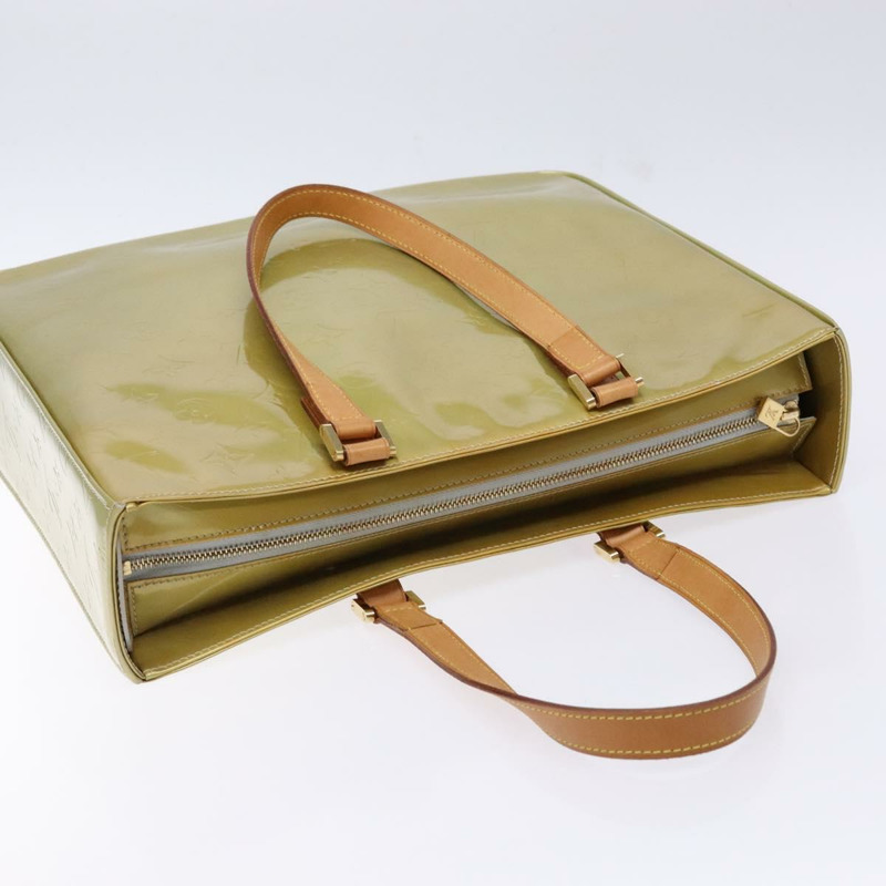 【日本直送】路易威登 Monogram Vernis Columbus 灰色手提包 M91028 LV Auth 141489-5