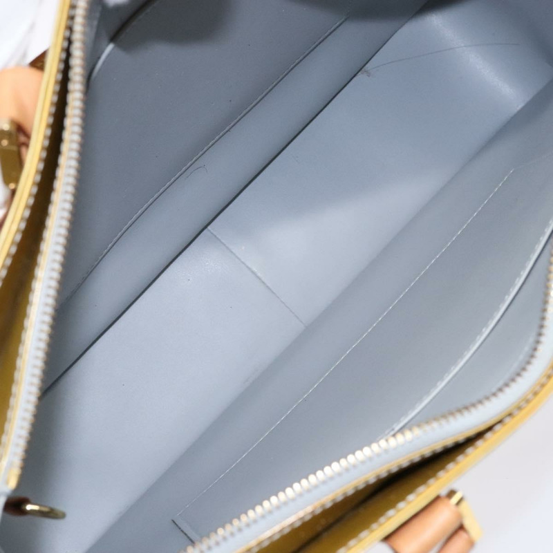 【日本直送】路易威登 Monogram Vernis Columbus 灰色手提包 M91028 LV Auth 141489-10