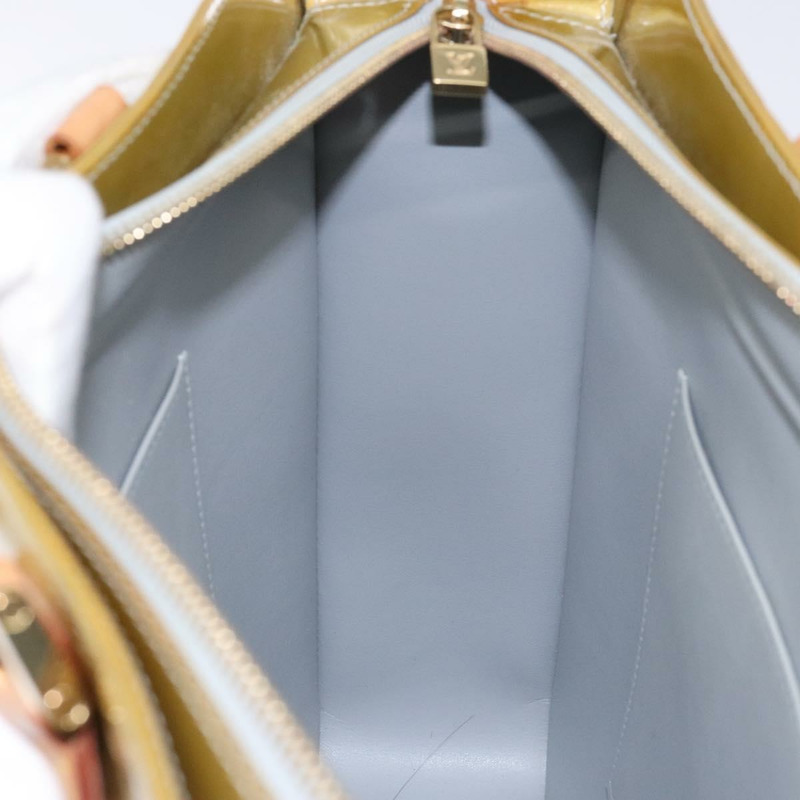 【日本直送】路易威登 Monogram Vernis Columbus 灰色手提包 M91028 LV Auth 141489-19