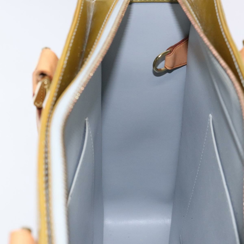 【日本直送】路易威登 Monogram Vernis Columbus 灰色手提包 M91028 LV Auth 141489-20