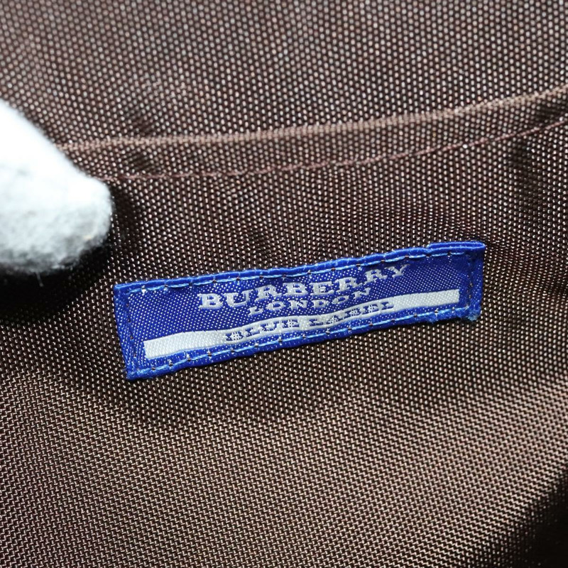 【日本直送】BURBERRY Nova Check Blue Label 單肩包 帆布 棕色 銀色 正品 141511-10