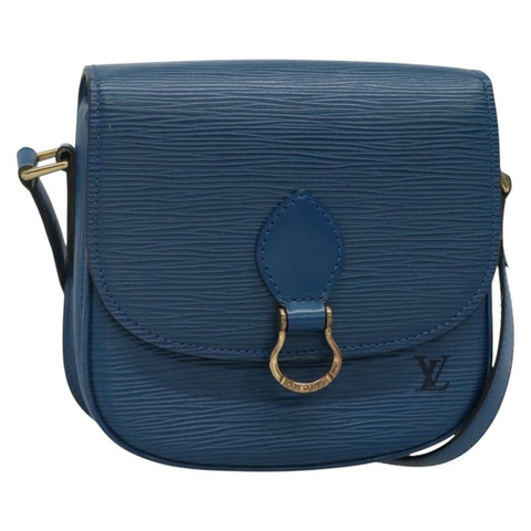 路易威登 Epi Saint Cloud PM 肩背包 藍色 M52195 LV 正品 141330