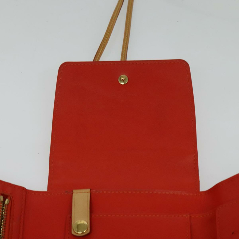 【日本直送】路易威登 Monogram Vernis Walker 錢包 橙色 LV 正品 140710-18