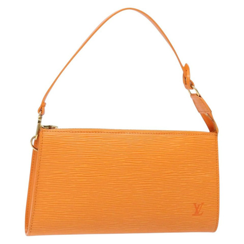 路易威登 Epi Pochette 配件袋 橙色 Mandarin M5294H 正品 141495
