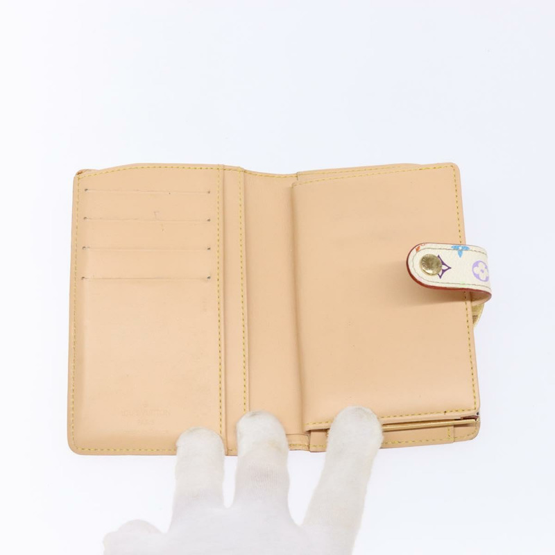 【日本直送】路易威登 多色 Portefeuille Viennois 皮夾白色 M92987 正品 141553-8