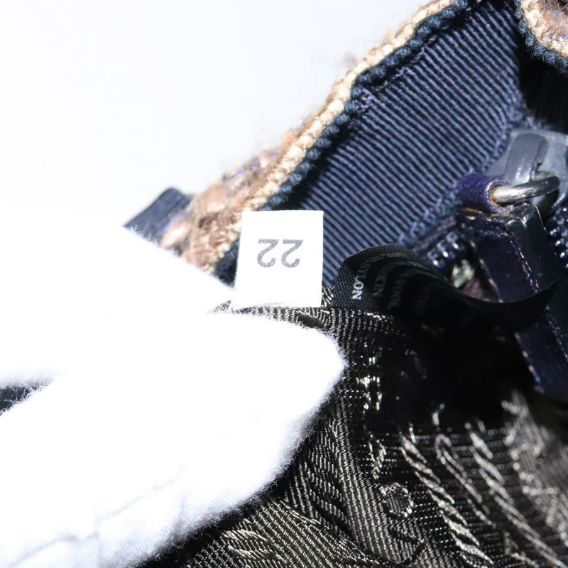 【日本直送】PRADA 手袋 斜紋軟呢 米色 銀色 正品 bs29049-11