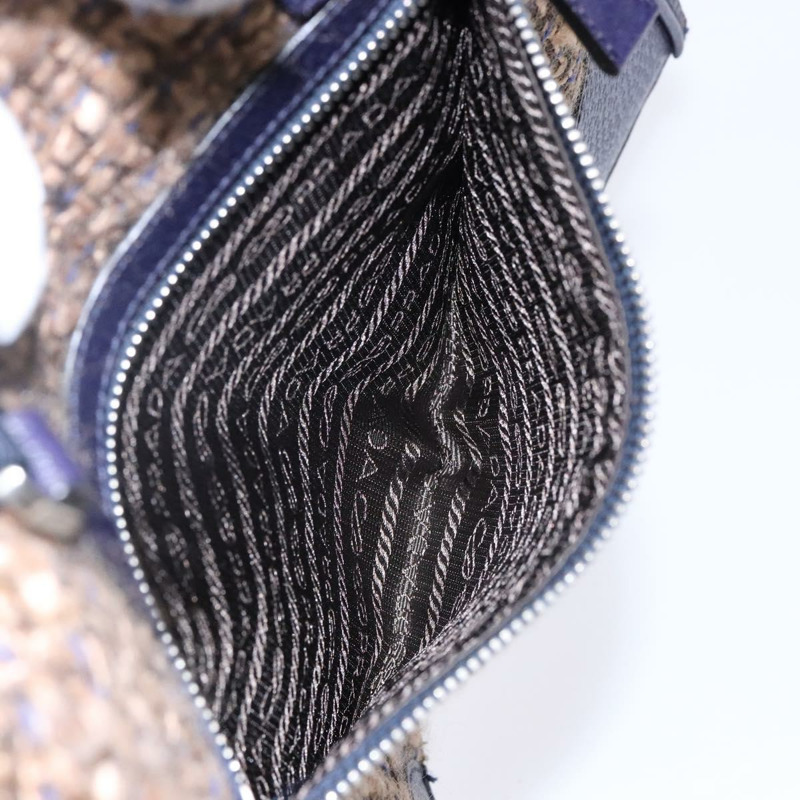 【日本直送】PRADA 手袋 斜紋軟呢 米色 銀色 正品 bs29049-22