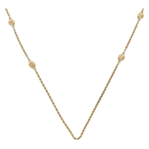 Christian Dior 項鍊 金屬 金 Auth bs29176