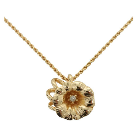 Christian Dior 項鍊 金屬 金 Auth bs29172