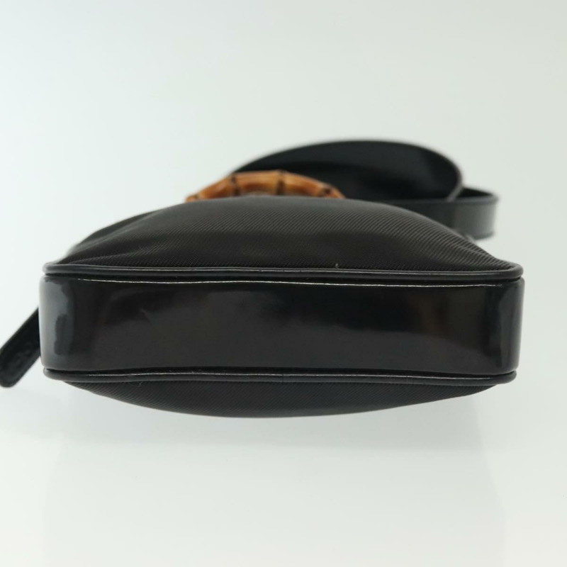 【日本直送】GUCCI 竹節手提包 尼龍 兩用 黑色 銀色 007 2040 0275 正品 141697-4