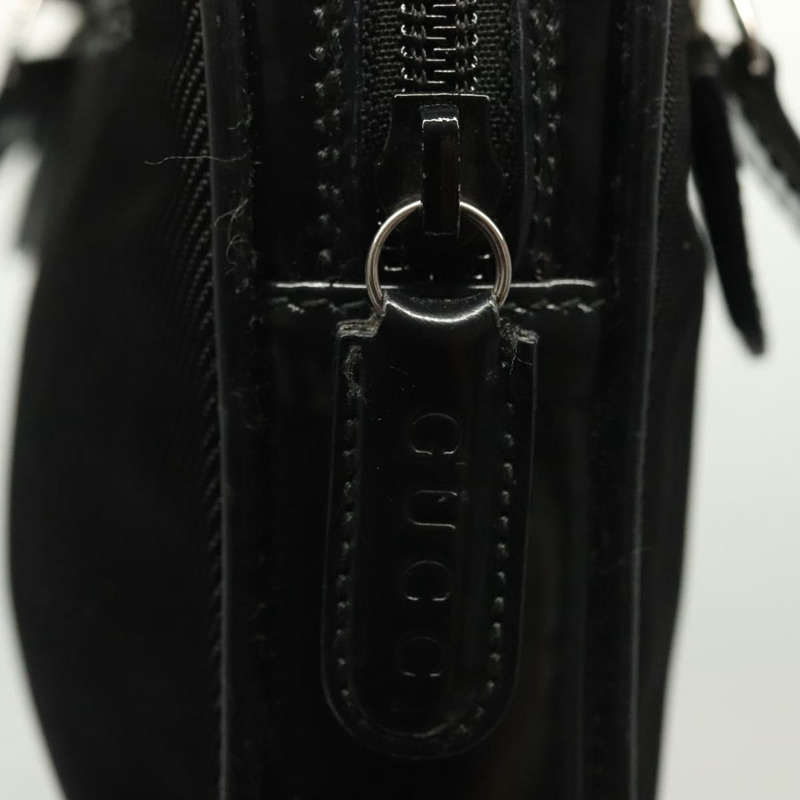 【日本直送】GUCCI 竹節手提包 尼龍 兩用 黑色 銀色 007 2040 0275 正品 141697-9