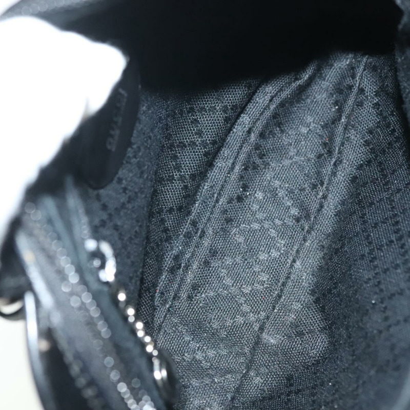 【日本直送】GUCCI 竹節手提包 尼龍 兩用 黑色 銀色 007 2040 0275 正品 141697-10