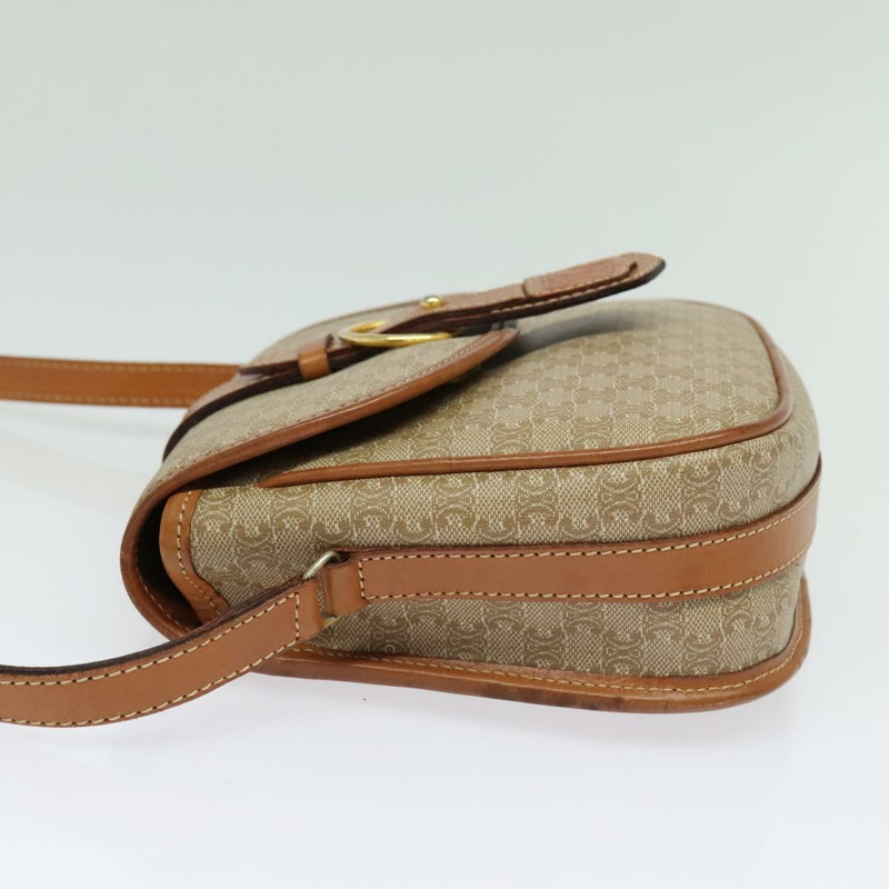 【日本直送】CELINE Macadam帆布肩背包 PVC 米色 金色 正品 141702-2