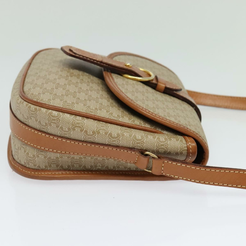 【日本直送】CELINE Macadam帆布肩背包 PVC 米色 金色 正品 141702-3