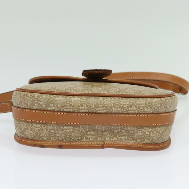 【日本直送】CELINE Macadam帆布肩背包 PVC 米色 金色 正品 141702-4