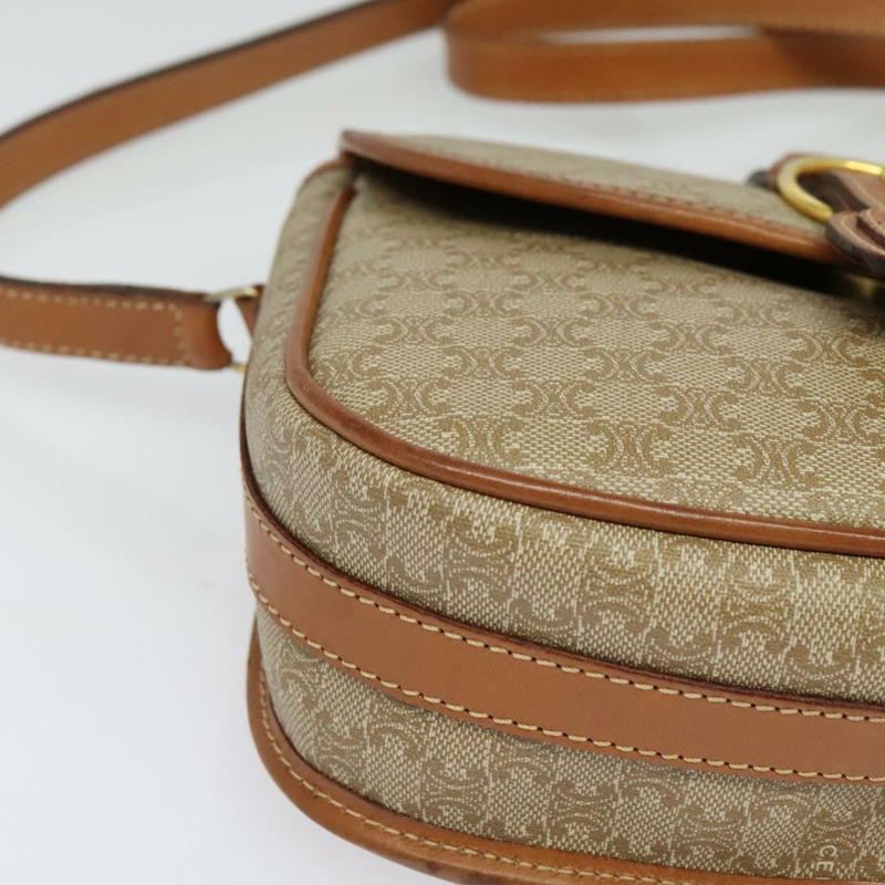 【日本直送】CELINE Macadam帆布肩背包 PVC 米色 金色 正品 141702-13