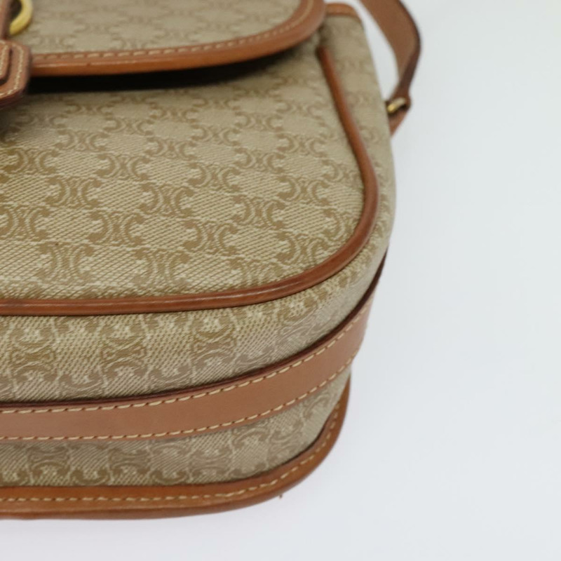 【日本直送】CELINE Macadam帆布肩背包 PVC 米色 金色 正品 141702-14