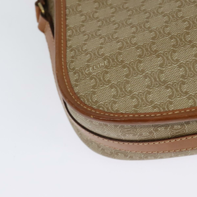 【日本直送】CELINE Macadam帆布肩背包 PVC 米色 金色 正品 141702-15