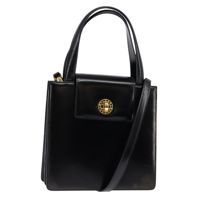 【日本直送】寶格麗 (BVLGARI) 皮革手提包 2way 金色 黑色 正品 bs29102-0