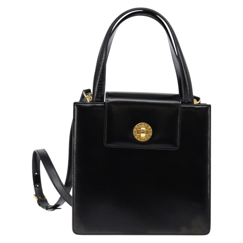 【日本直送】寶格麗 (BVLGARI) 皮革手提包 2way 金色 黑色 正品 bs29102-12