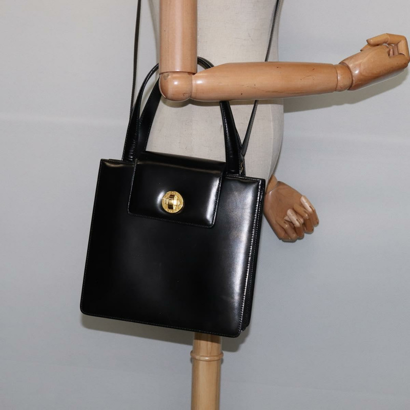 【日本直送】寶格麗 (BVLGARI) 皮革手提包 2way 金色 黑色 正品 bs29102-23