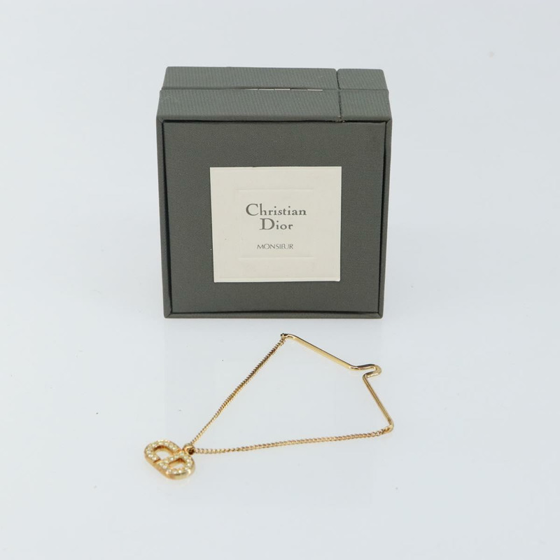 【日本直送】Christian Dior 領帶鏈 金屬 金 Auth bs29131-9