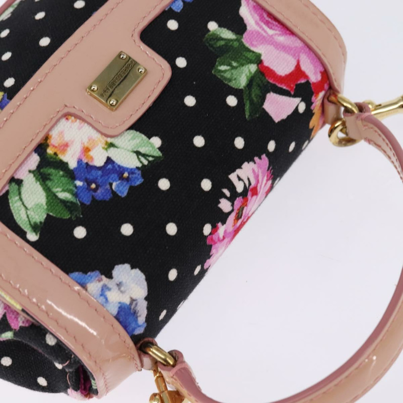 【日本直送】DOLCE&GABBANA 手袋 帆布 黑色 金色 正品 BA6092-5