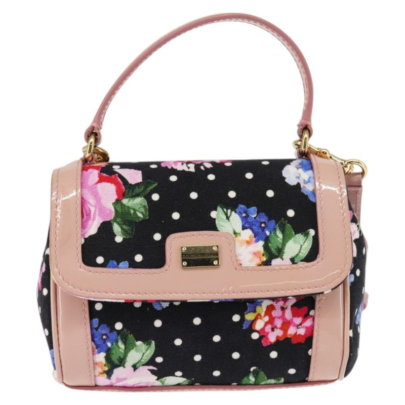 【日本直送】DOLCE&GABBANA 手袋 帆布 黑色 金色 正品 BA6092-12