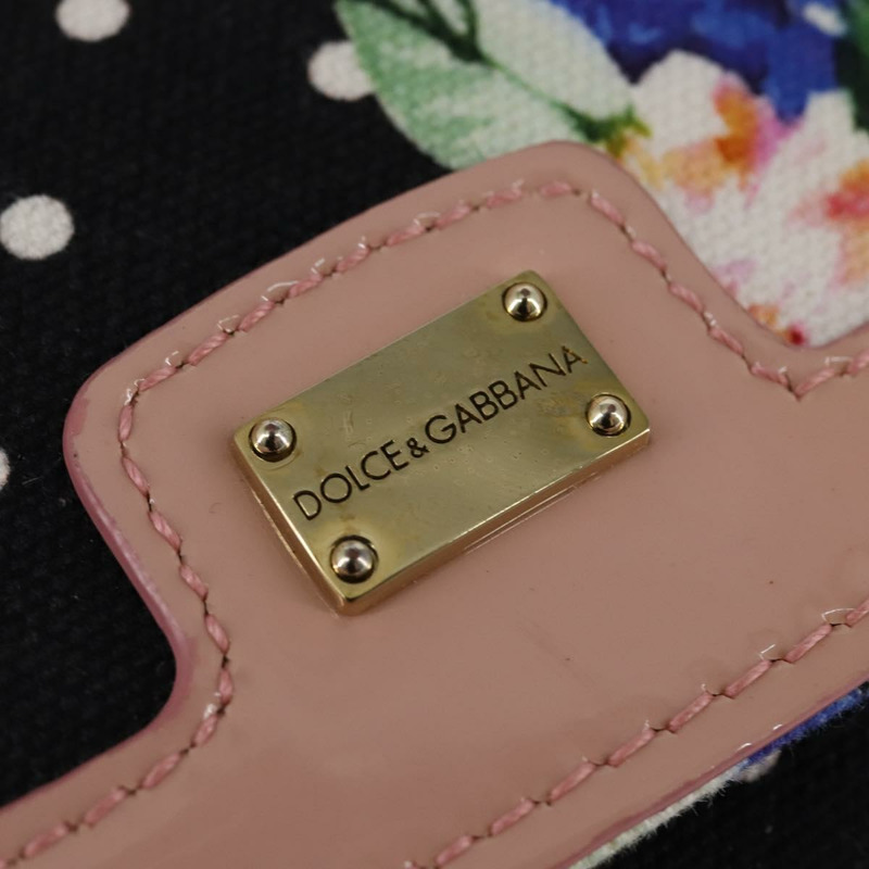 【日本直送】DOLCE&GABBANA 手袋 帆布 黑色 金色 正品 BA6092-17