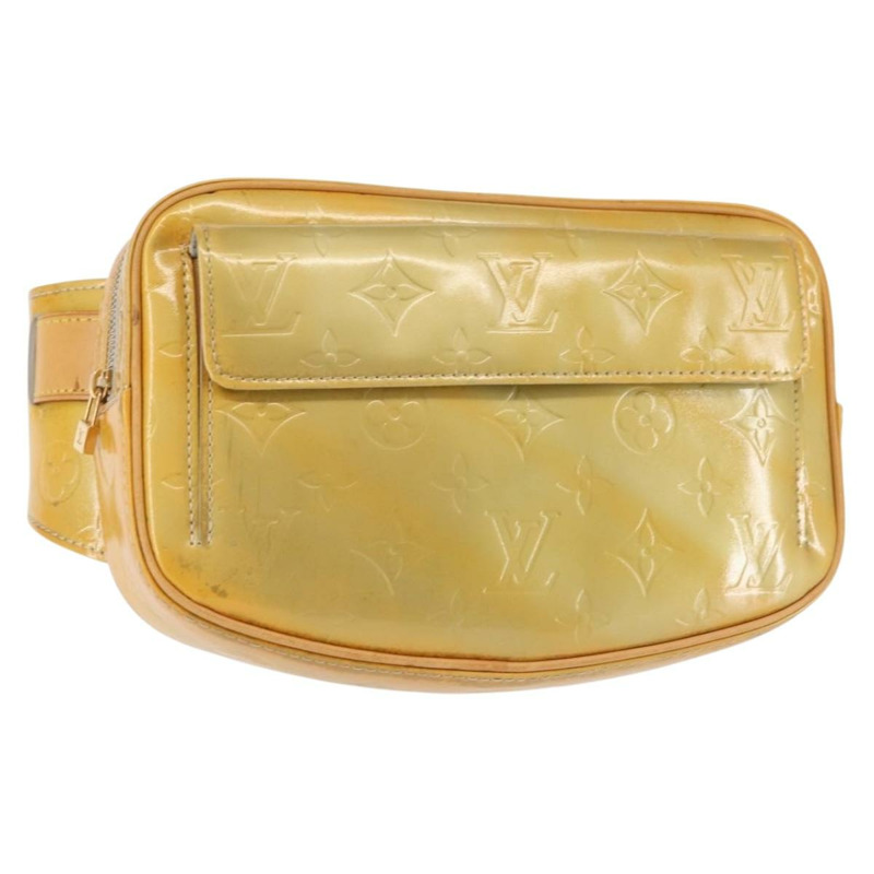 【日本直送】路易威登 Monogram Vernis Fulton 腰包 灰色 M91041 LV Auth 142875-0