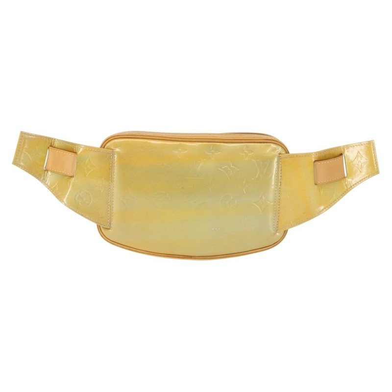 【日本直送】路易威登 Monogram Vernis Fulton 腰包 灰色 M91041 LV Auth 142875-1