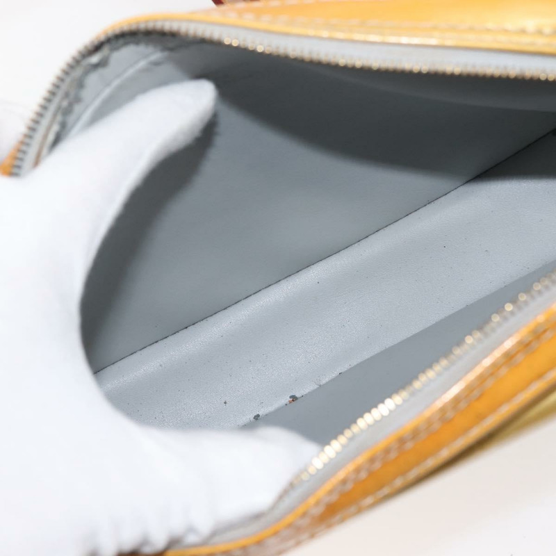 【日本直送】路易威登 Monogram Vernis Fulton 腰包 灰色 M91041 LV Auth 142875-10